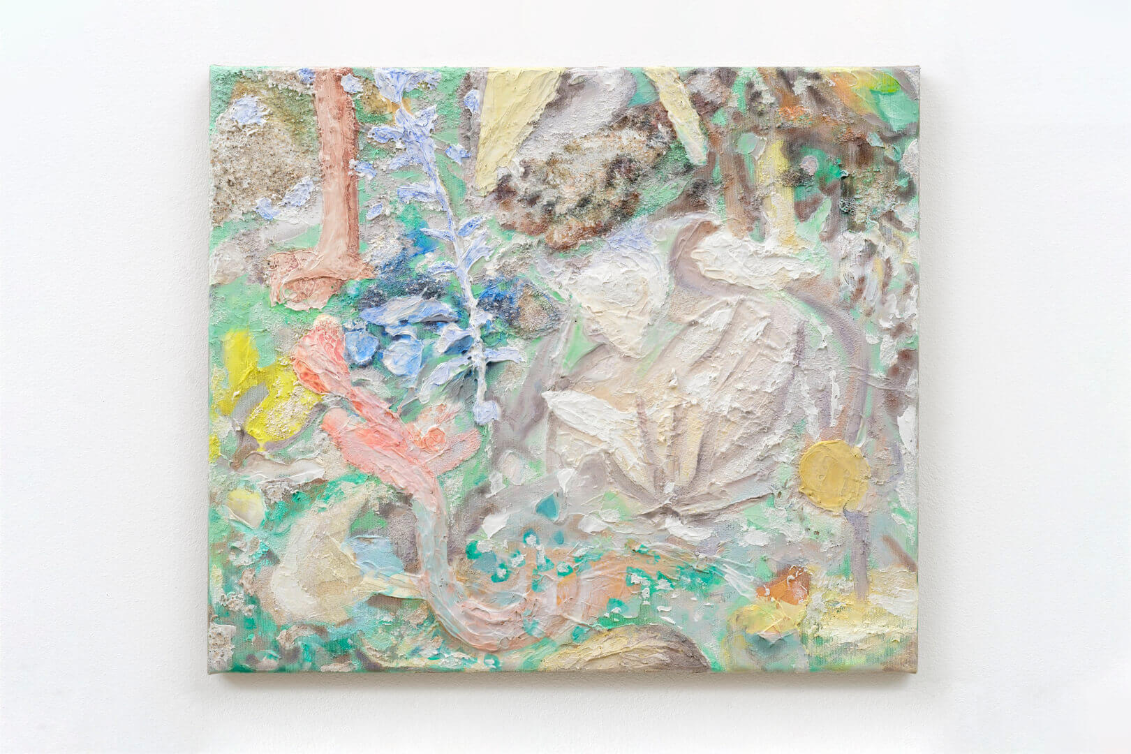 ohne Titel (nature), 2023Öl, Sand, Spachtelmasse auf Leinwand / courtesy the artist / Foto: Zora Berweger