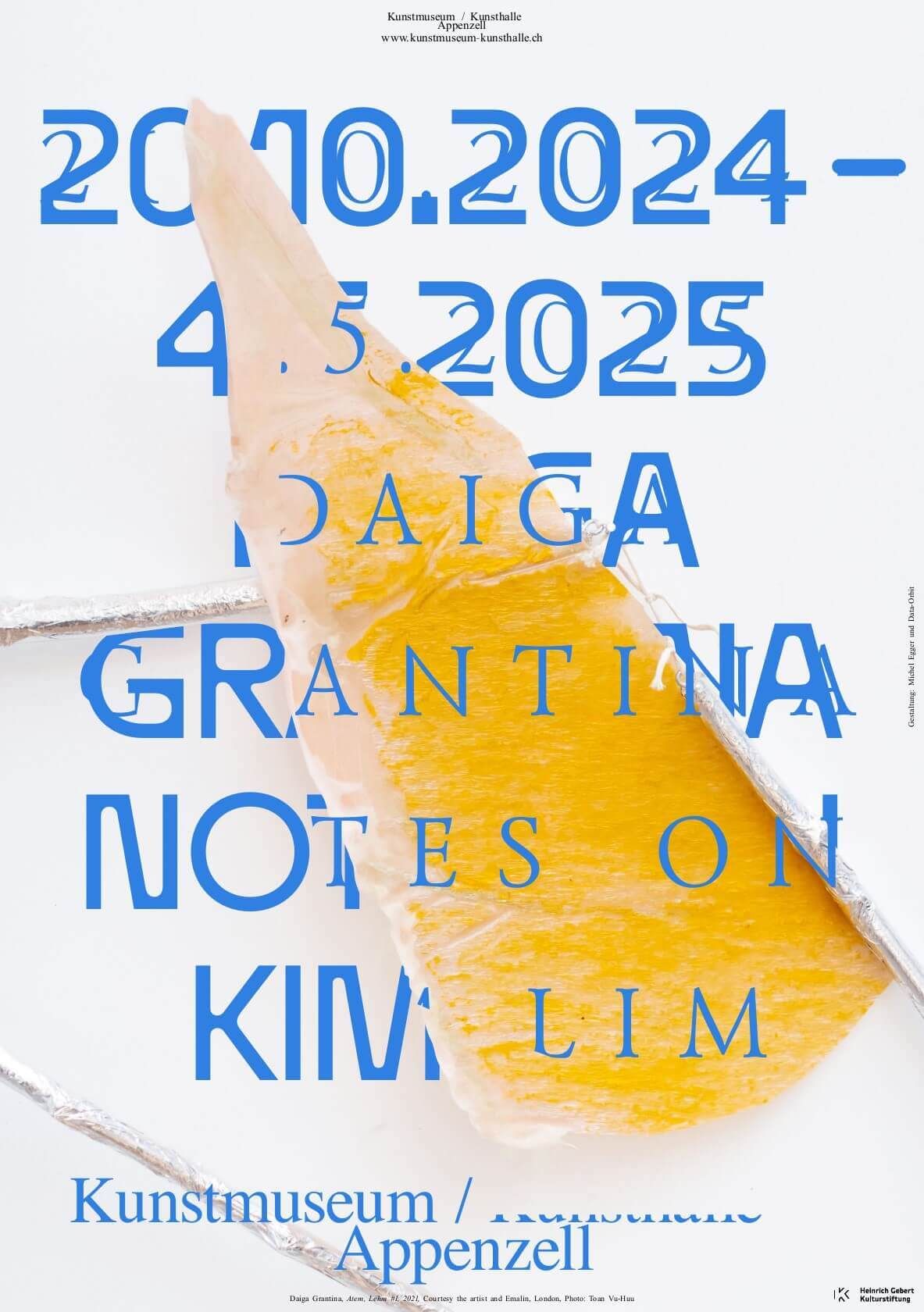 Plakat Daiga Grantina. Notes on Kim Lim - DG