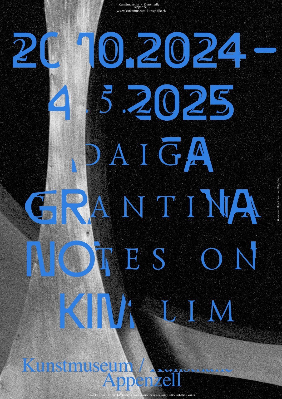 Plakat Daiga Grantina. Notes on Kim Lim - KL