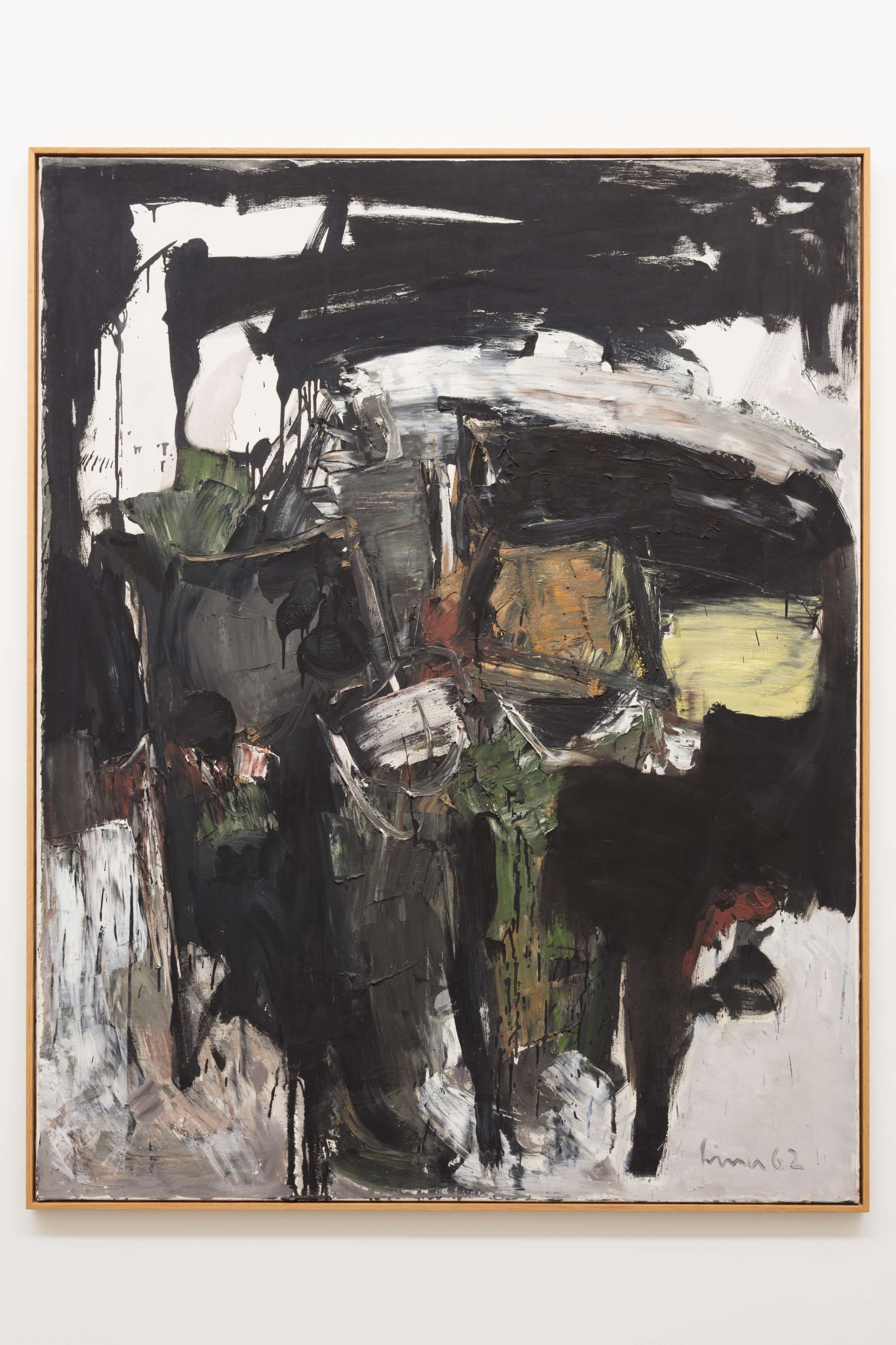 Carl Walter Liner, Komposition Schwarz / Weiss / Gelb (Eccesia), 1962 Carl Walter Liner, Komposition Schwarz / Weiss / Gelb (Eccesia), 1962