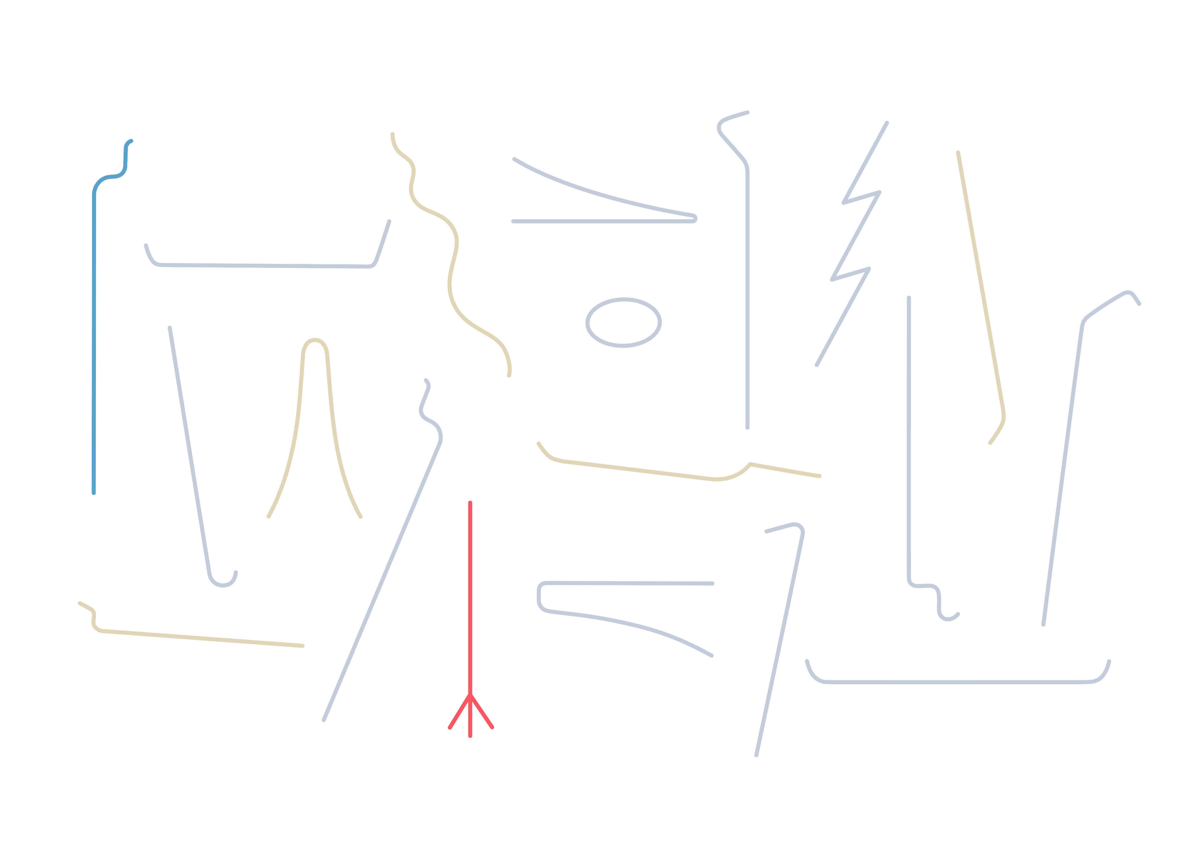 Sketch of the light signs of Roots (2023)