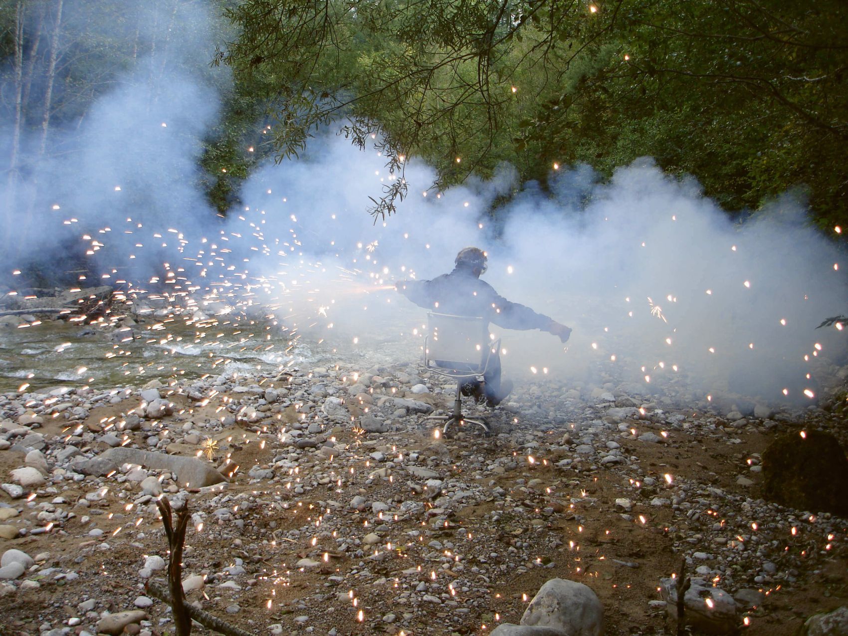 Roman Signer, Bürostuhl (Office Chair, 2006), Weissbad (AI, CH), Video, camera: Tomasz Rogowiec, cut: Aleksandra Signer ©Roman Signer, photo: Tomasz Rogowiec