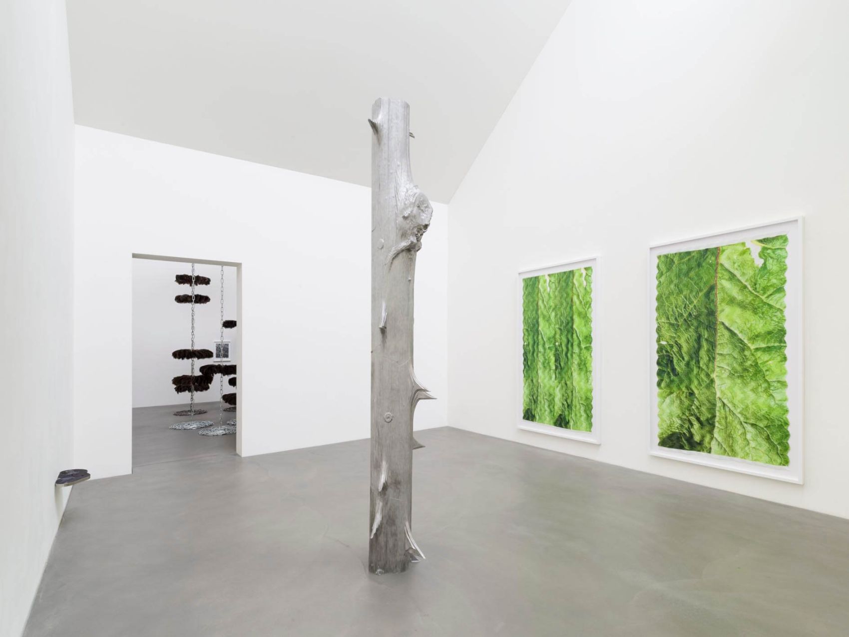 Exhibition view, Alice Channer. Heavy Metals / Silk Cut, 2.7. – 8.10.2023, Kunstmuseum / Kunsthalle Appenzell, photo: Roman März