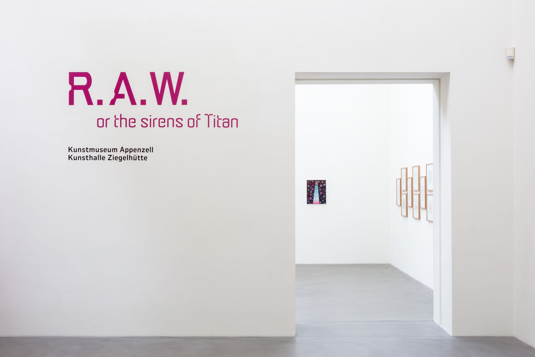 Ausstellungsansicht R.A.W. or the sirens of Titan, 3.4. – 16.10.2022, Kunstmuseum / Kunsthalle Appenzell, Foto: KMA