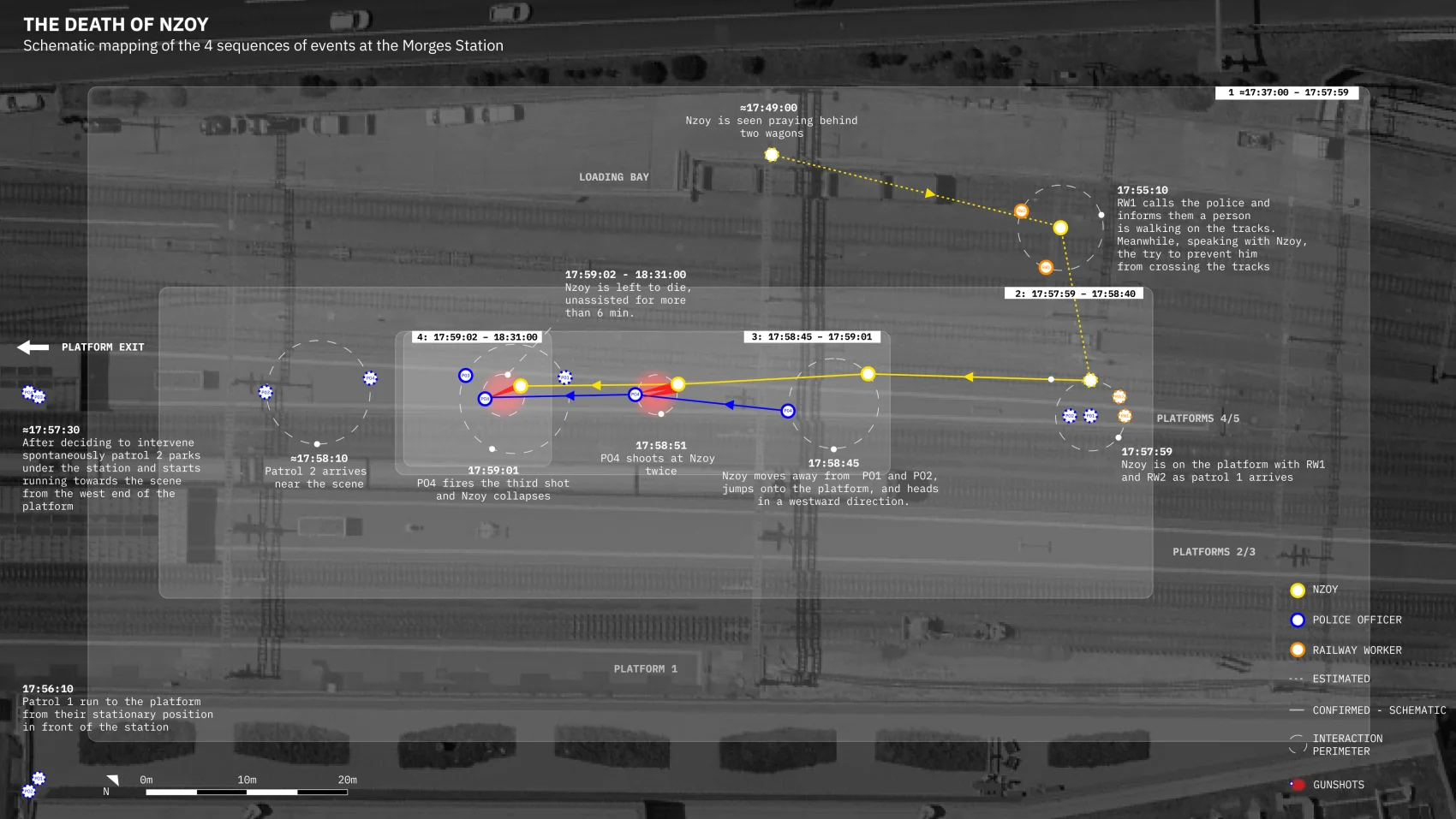 Border Forensics, The Death of Roger Nzoy Wilhelm, 2025, Videostill