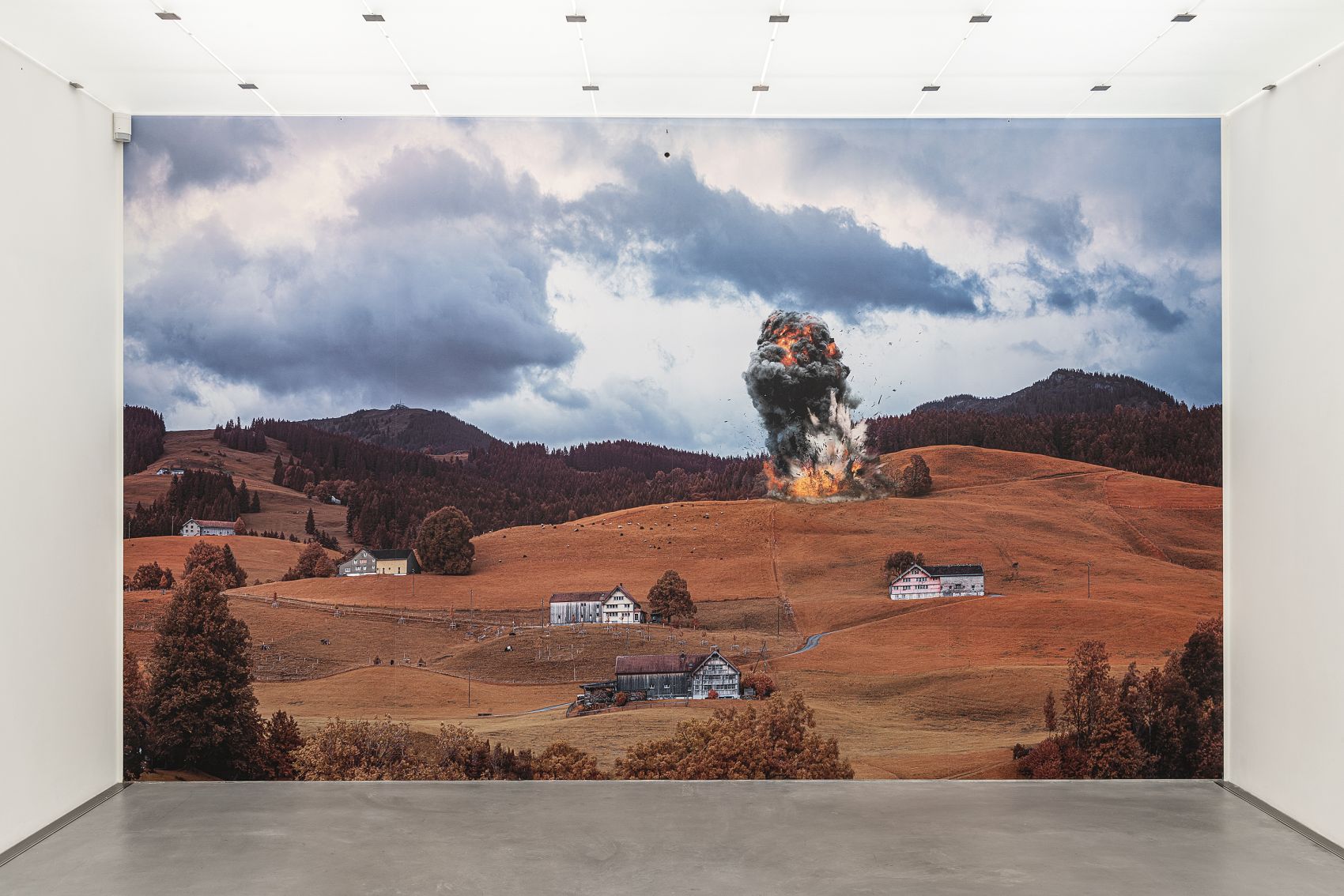 Ausstellungsansicht, Heimspiel 21. Zeitgenössische Kunst aus der Region, 11.12.2021 – 30.1.2022, Kunsthalle Appenzell, Foto: Anna Tina Eberhard