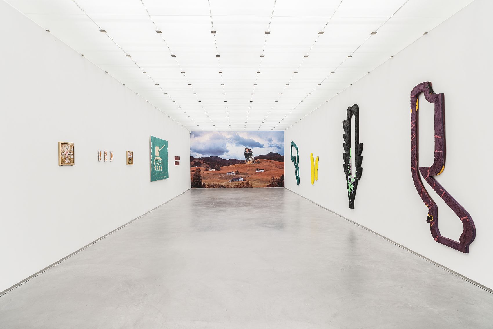 Ausstellungsansicht, Heimspiel 21. Zeitgenössische Kunst aus der Region, 11.12.2021 – 30.1.2022, Kunsthalle Appenzell, Foto: Anna Tina Eberhard
