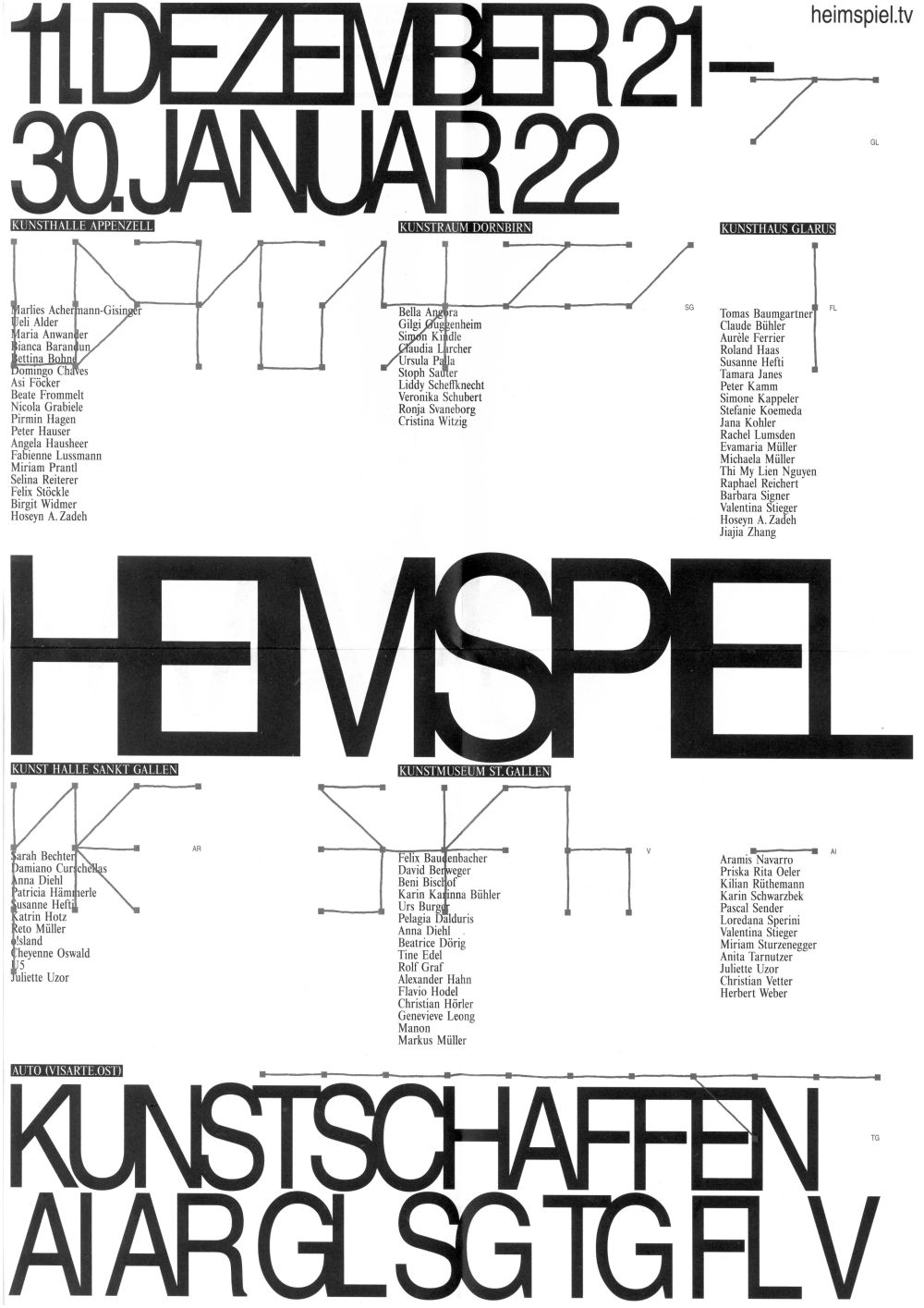 Poster «zeitgenössische Kunst aus der Region»